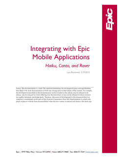 Integrating with Epic Mobile Applications