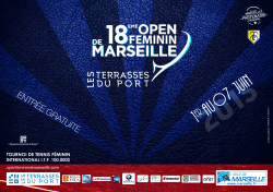 1 er au 07 Juin - Open FÃ©minin de Marseille