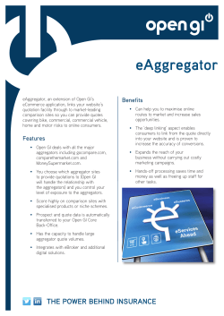 your e-Aggregator factsheet