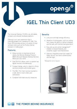 your IGEL Thin Client UD3 factsheet