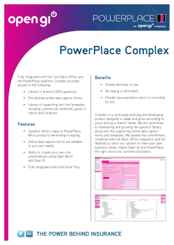 your PowerPlace Complex factsheet