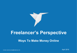 Freelancer`s Perspective