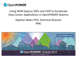 Using NVM Express SSDs and CAPI to Accelerate