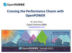 Crossing the Performance Chasm with OpenPOWER