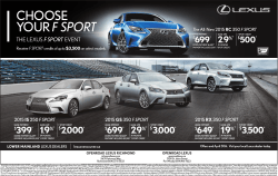 CHOOSE YOUR F SPORT - OpenRoad Auto Group