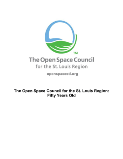 The Open Space Council for the St. Louis Region: Fifty Years Old