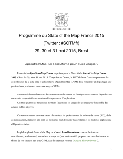 Programme du State of the Map France 2015