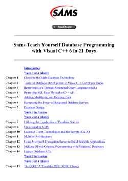 Teach Yourself Database Programming with Visual