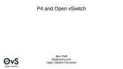 P4 and Open vSwitch