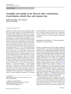 Variability and stability in the McGurk effect