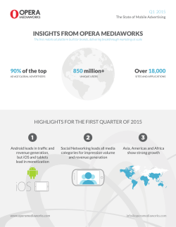 INSIGHTS FROM OPERA MEDIAWORKS