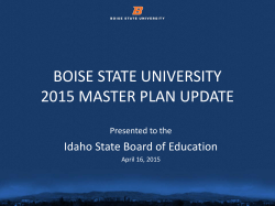 Master Plan 2015 State Board of Education Presentation