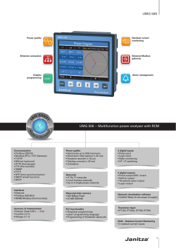 UMG 509 UMG 509 â Multifunction power analyser with RCM