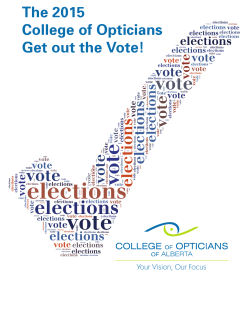 The 2015 College of Opticians Get out the Vote!