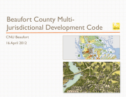Beaufort County Multi- Jurisdictional Development Code