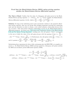 Proof that the Black-Scholes-Merton (BSM) option pricing equation