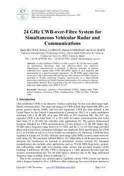 24 GHz UWB-over-Fibre System for Simultaneous Vehicular Radar