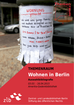 Themenraum Wohnen in Berlin : Auswahlbibliografie