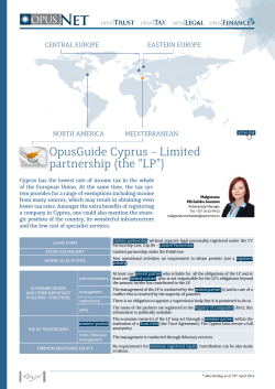 OpusGuide Cyprus â Limited partnership (the âLPâ)