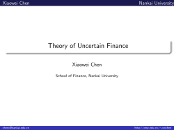 Theory of Uncertain Finance