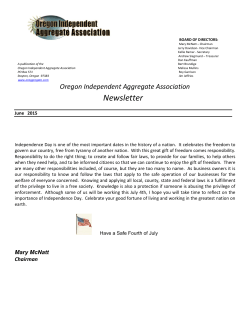 Newsletter - Oregon Independent Aggregate Association