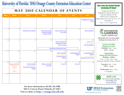 May 2015 - Orange County Extension Education Center