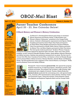Weekly Email Blast. - Orange Public Schools