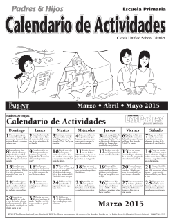 Padres & Hijos Calendario de Actividades