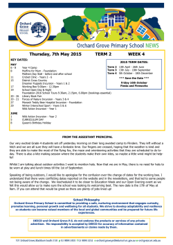 7 May 2015 - Orchard Grove Primary School