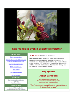 May 2015 - San Francisco Orchid Society
