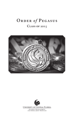 Presentation Booklet - Order of Pegasus