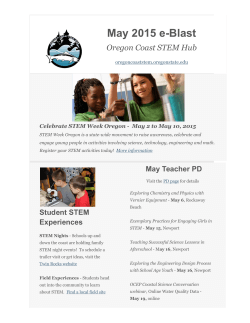 May 2015 e-Blast - Oregon Coast STEM Hub