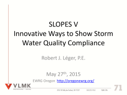 SLOPES V Innovative Ways to Show Storm Water