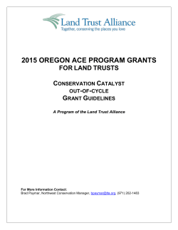 Grant guidelines - Coalition of Oregon Land Trusts
