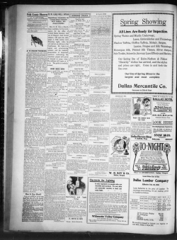 Spring Showing - Historic Oregon Newspapers