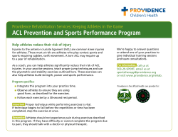 ACL Prevention and Sports Performance Program
