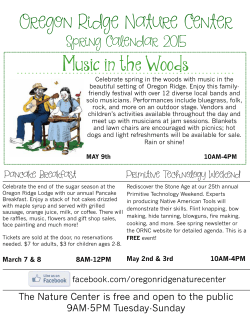 Music in the Woods - Oregon Ridge Nature Center