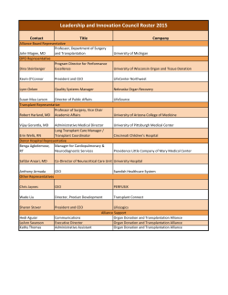 Leadership and Innovation Council Roster 2015