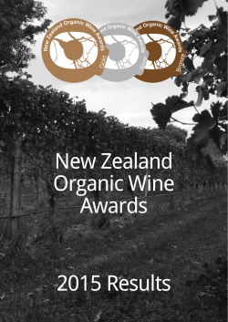 New Zealand Organic Wine Awards 2015 Results
