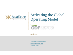 Activating the Global Operating Model