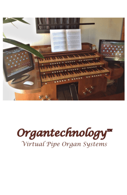Organtechnology Brochure - VPO Organtechnology LLC