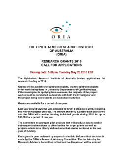 Application Guidelines 2016 - The Ophthalmic Research Institute of