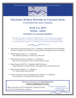 Teaching World History at College Level: orias.berkeley.edu June 5