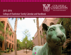2015-2016 College of Charlestonâ¢ Family Calendar