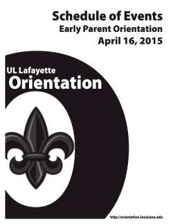Office of Orientation - University of Louisiana at Lafayette