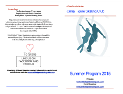 Brochure & Registration - Orillia Figure Skating Club