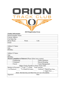 Membership - Orion Track Club
