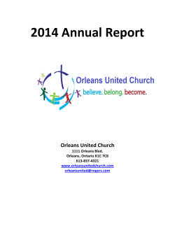 Orleans United Church Annual Report 2014