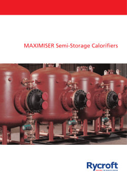 MAXIMISER Semi-Storage Calorifiers
