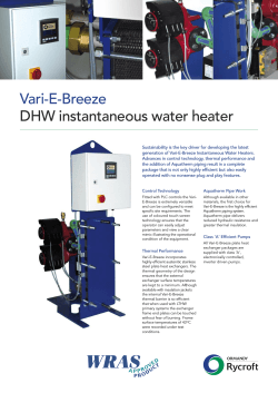Vari-E-Breeze DHW instantaneous water heater